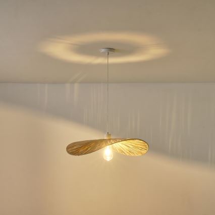 Κρεμαστό φωτιστικό οροφής CALYPSO 1xE27/15W/230V διάμετρος 55 cm μπαμπού