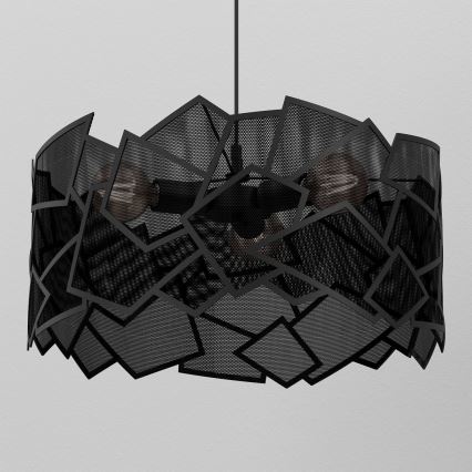 Κρεμαστό φωτιστικό οροφής CAMO 3xE27/15W/230V μαύρο
