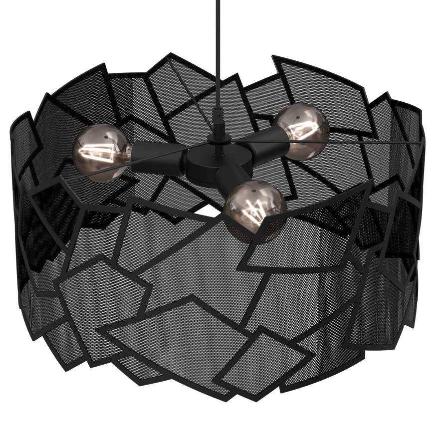 Κρεμαστό φωτιστικό οροφής CAMO 3xE27/15W/230V μαύρο