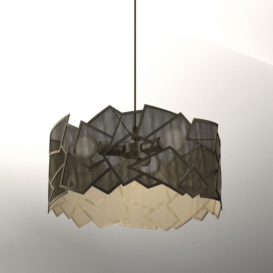 Κρεμαστό φωτιστικό οροφής CAMO 3xE27/15W/230V χρυσό