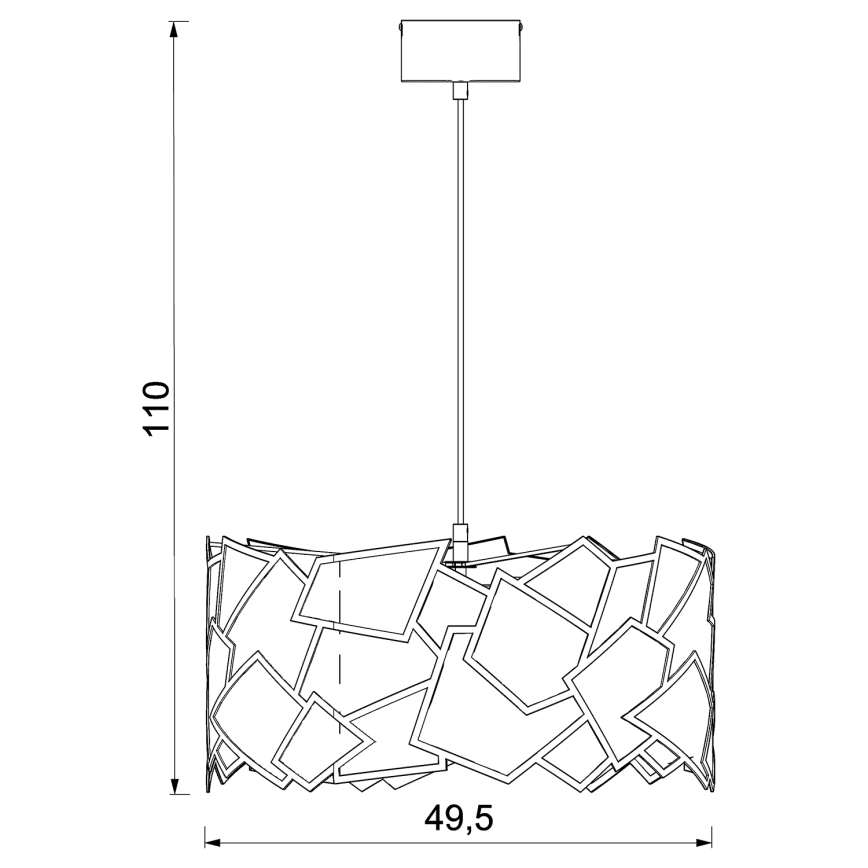 Κρεμαστό φωτιστικό οροφής CAMO 3xE27/15W/230V χρυσό