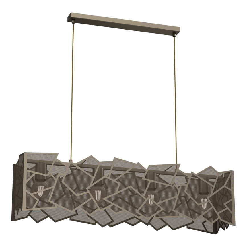 Κρεμαστό φωτιστικό οροφής CAMO 4xE27/15W/230V χρυσό
