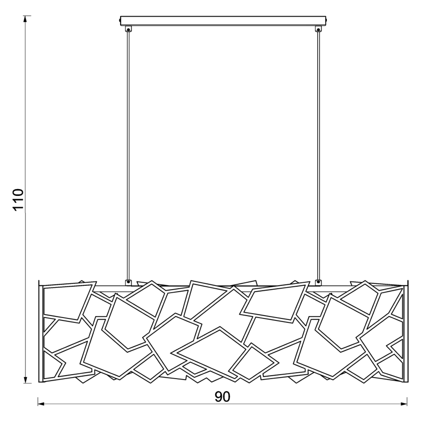 Κρεμαστό φωτιστικό οροφής CAMO 4xE27/15W/230V χρυσό