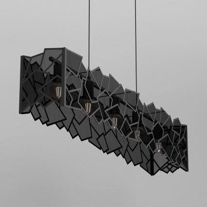 Κρεμαστό φωτιστικό οροφής CAMO 5xE27/15W/230V μαύρο