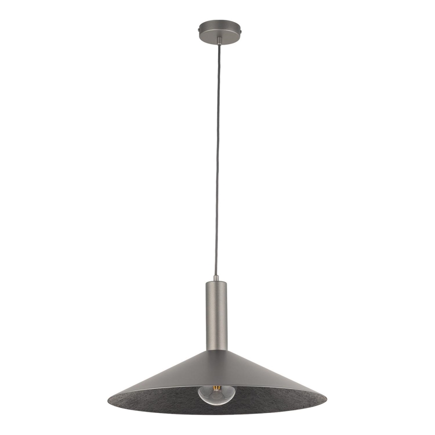 Κρεμαστό φωτιστικό οροφής CAPRI 1xE27/15W/230V διάμετρος 50 cm ανθρακί/γκρι