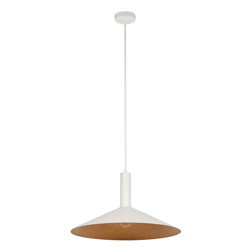 Κρεμαστό φωτιστικό οροφής CAPRI 1xE27/15W/230V διάμετρος 50 cm λευκό/χαλκός