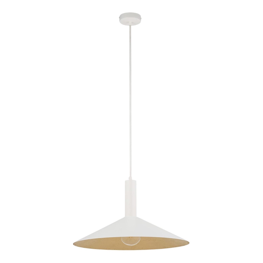 Κρεμαστό φωτιστικό οροφής CAPRI 1xE27/15W/230V διάμετρος 50 cm λευκό/χρυσό