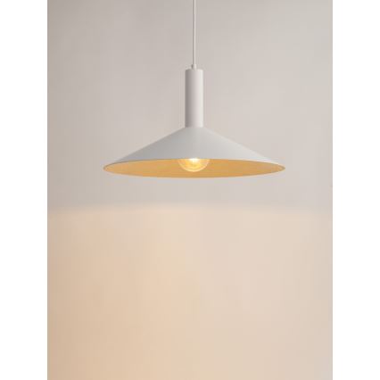 Κρεμαστό φωτιστικό οροφής CAPRI 1xE27/15W/230V διάμετρος 50 cm λευκό/χρυσό