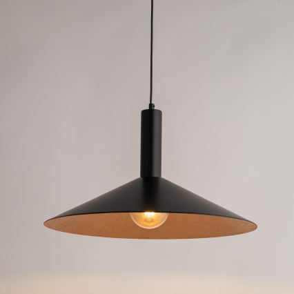 Κρεμαστό φωτιστικό οροφής CAPRI 1xE27/15W/230V διάμετρος 50 cm μαύρο/χαλκός