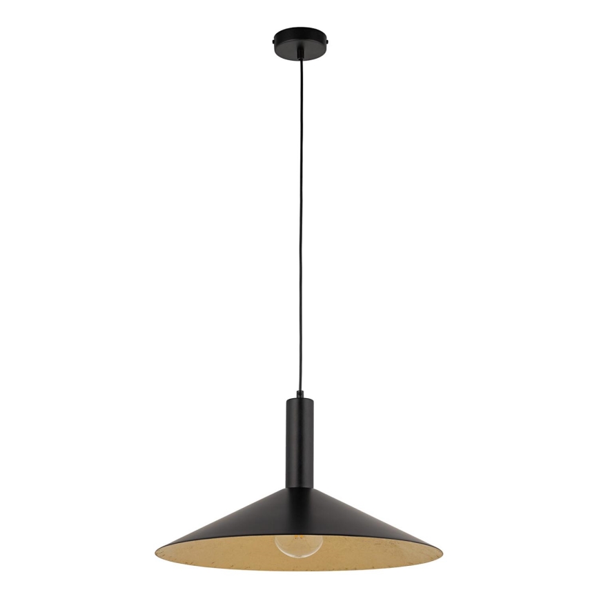 Κρεμαστό φωτιστικό οροφής CAPRI 1xE27/15W/230V διάμετρος 50 cm μαύρο/χρυσό