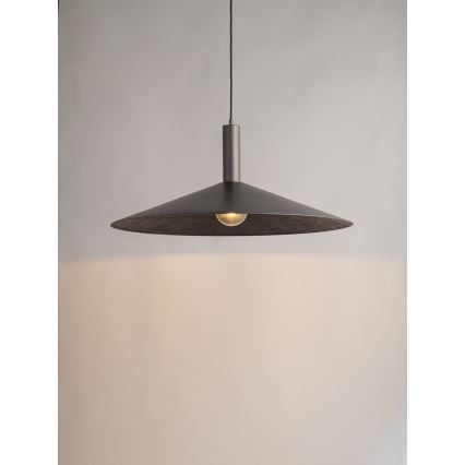 Κρεμαστό φωτιστικό οροφής CAPRI 1xE27/15W/230V διάμετρος 70 cm ανθρακί/γκρι