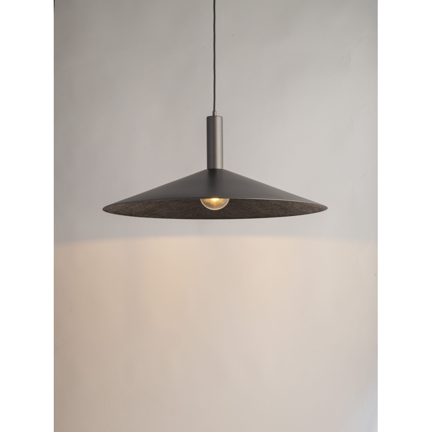 Κρεμαστό φωτιστικό οροφής CAPRI 1xE27/15W/230V διάμετρος 70 cm ανθρακί/γκρι