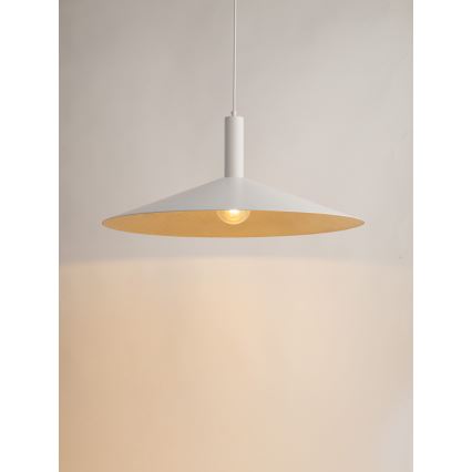 Κρεμαστό φωτιστικό οροφής CAPRI 1xE27/15W/230V διάμετρος 70 cm λευκό/χρυσό