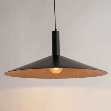 Κρεμαστό φωτιστικό οροφής CAPRI 1xE27/15W/230V διάμετρος 70 cm μαύρο/χαλκός
