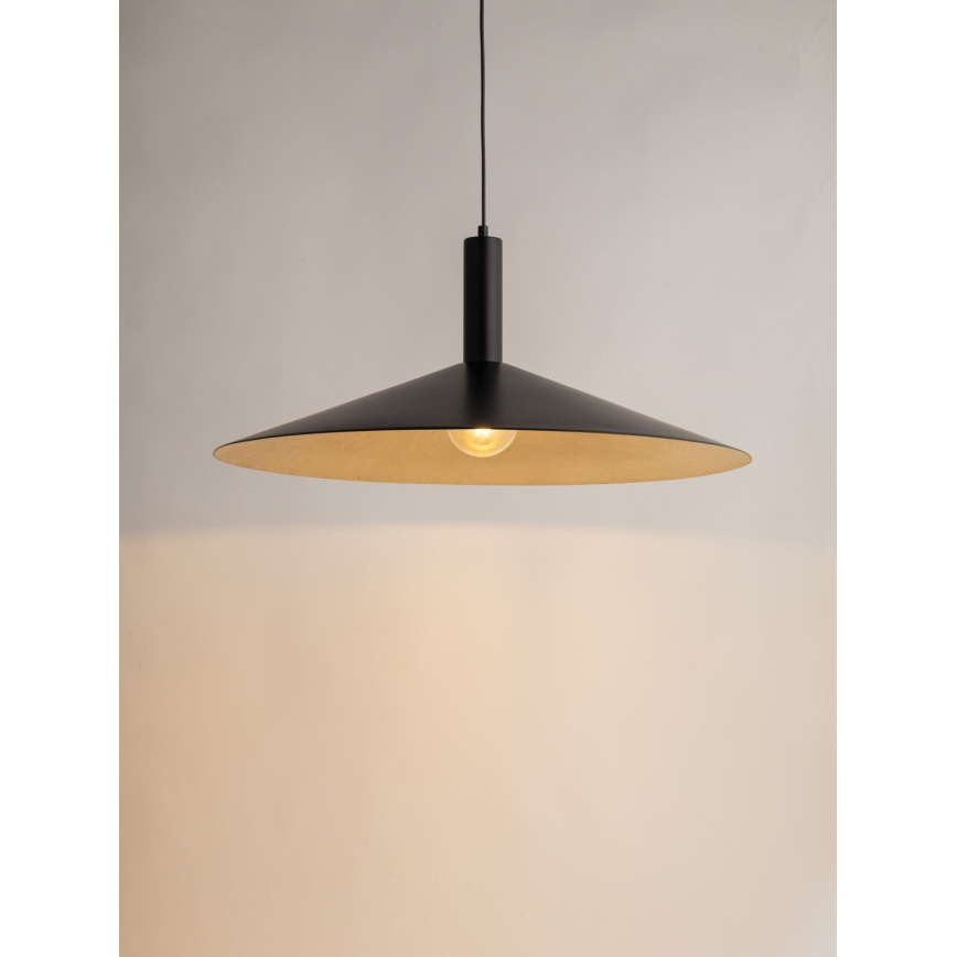 Κρεμαστό φωτιστικό οροφής CAPRI 1xE27/15W/230V διάμετρος 70 cm μαύρο/χρυσό