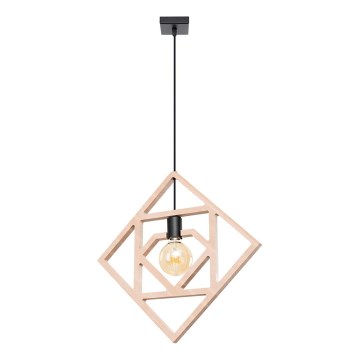 Κρεμαστό φωτιστικό οροφής CARO 1xE27/15W/230V οξιά
