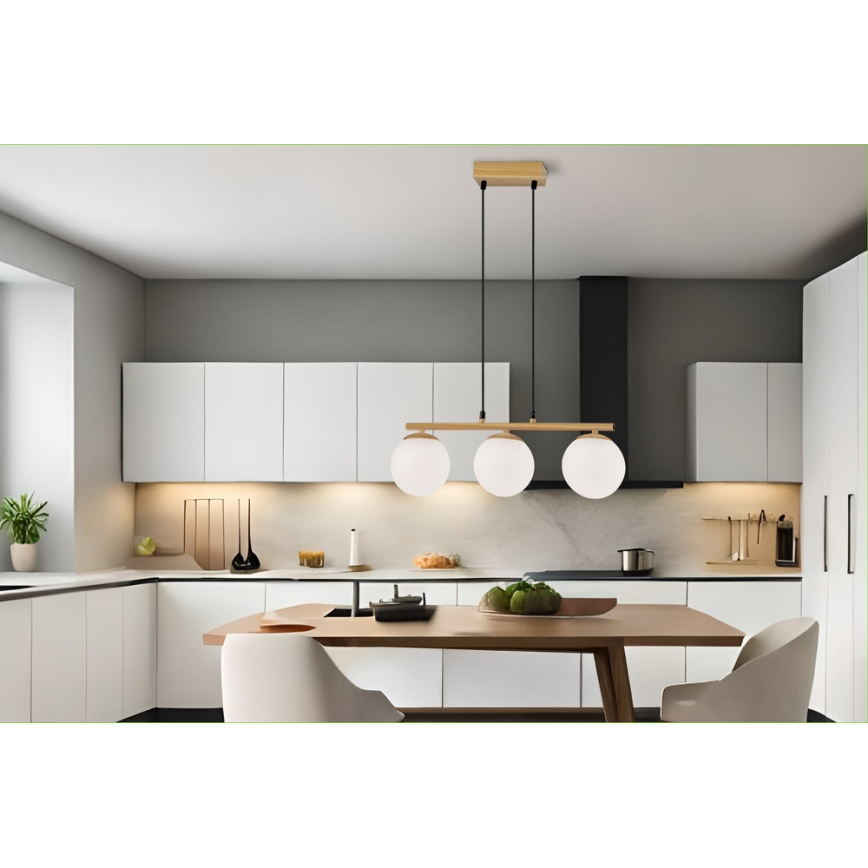 Κρεμαστό φωτιστικό οροφής CARRINE 4xE14/40W/230V καφέ