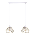 Κρεμαστό φωτιστικό οροφής CEED GOLD 2xE27/60W/230V λευκό/χρυσαφί