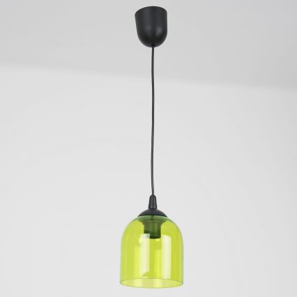 Κρεμαστό φωτιστικό οροφής CHRIS 1xE27/60W/230V διάμετρος 11 cm πράσινο