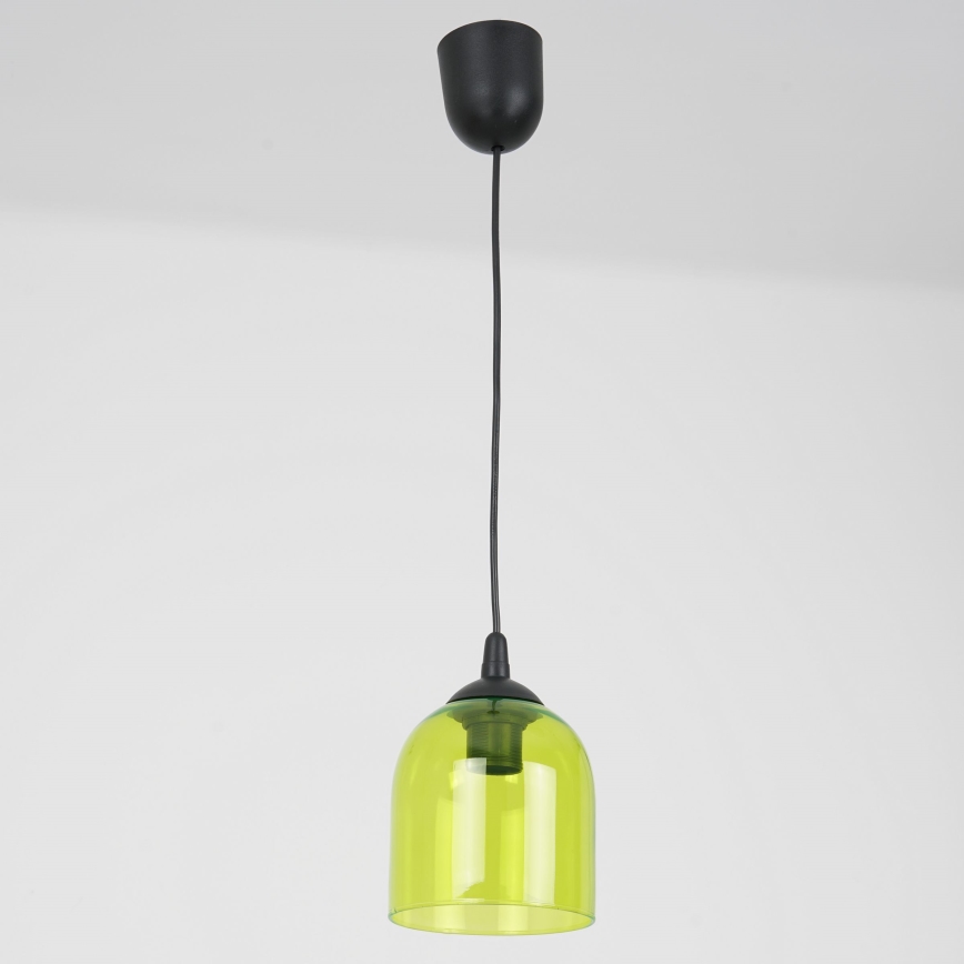 Κρεμαστό φωτιστικό οροφής CHRIS 1xE27/60W/230V διάμετρος 11 cm πράσινο