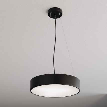 Κρεμαστό φωτιστικό οροφής CLEO 3xE27/24W/230V διάμετρος 40 cm μαύρο