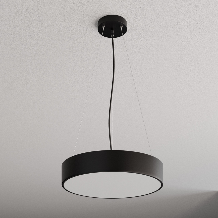 Κρεμαστό φωτιστικό οροφής CLEO 3xE27/24W/230V διάμετρος 40 cm μαύρο