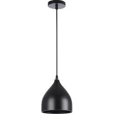 Κρεμαστό φωτιστικό οροφής COMO 1xE27/60W/230V διάμετρος 17 cm μαύρο