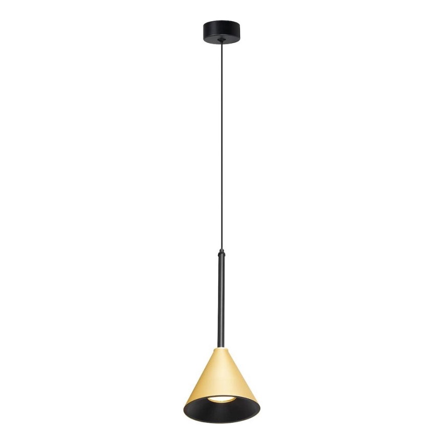 Κρεμαστό φωτιστικό οροφής CONE 1xGU10/10W/230V χρυσό/μαύρο