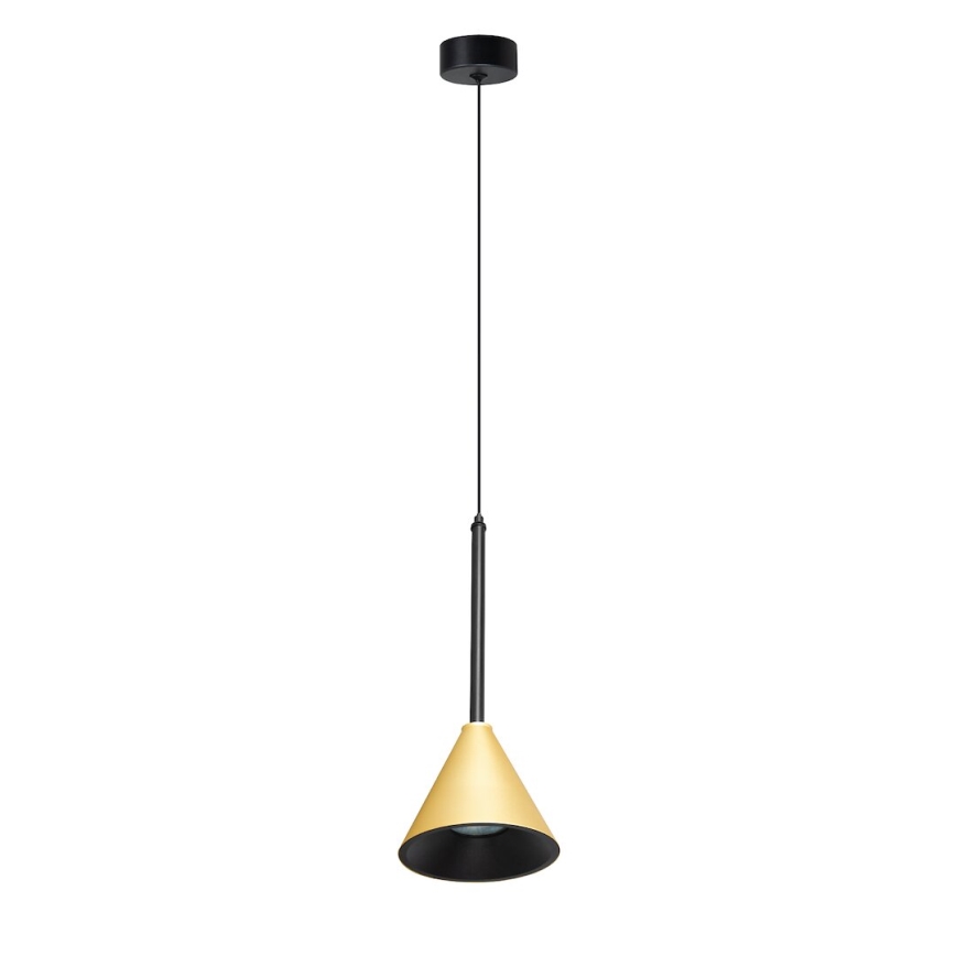 Κρεμαστό φωτιστικό οροφής CONE 1xGU10/10W/230V χρυσό/μαύρο