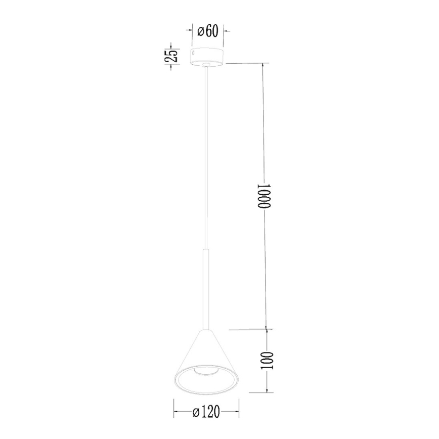 Κρεμαστό φωτιστικό οροφής CONE 1xGU10/10W/230V χρυσό/μαύρο