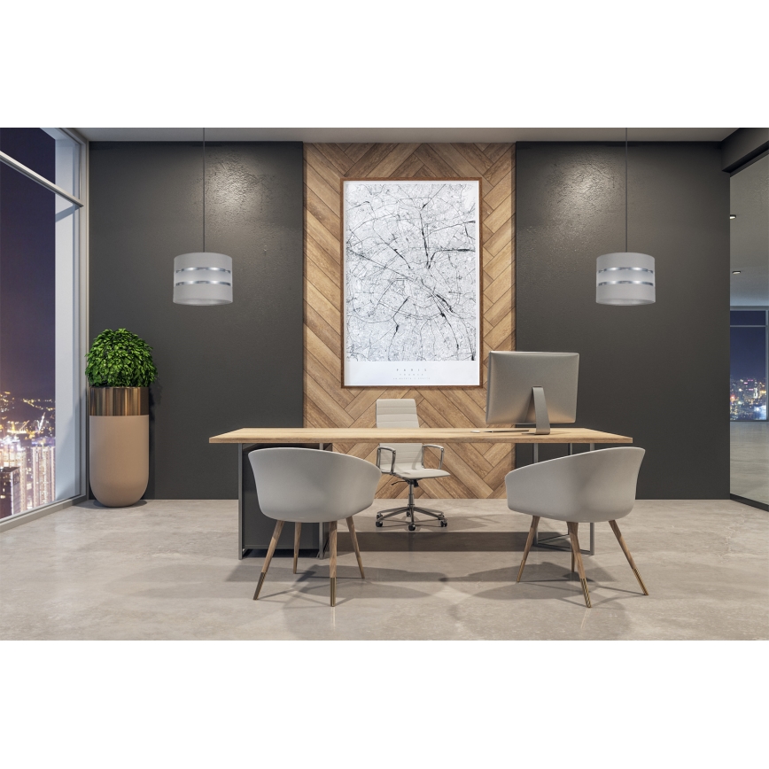 Κρεμαστό φωτιστικό οροφής CORAL 1xE27/60W/230V δ. 20 cm γκρι