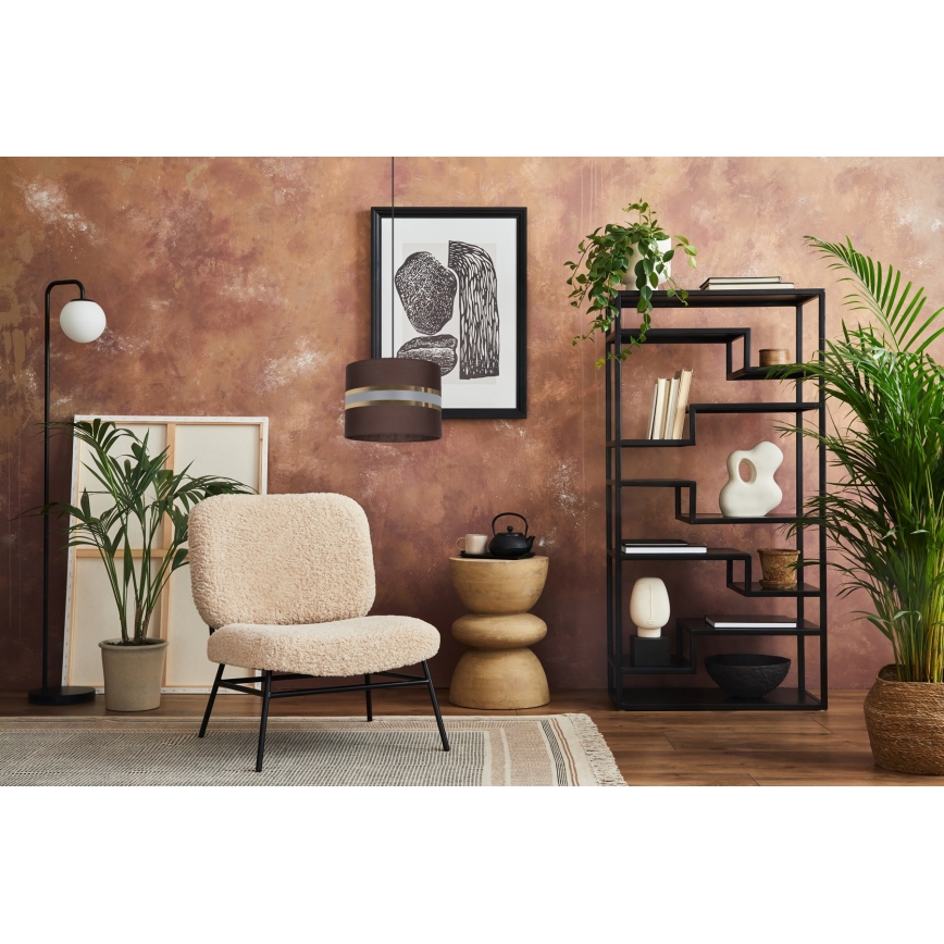Κρεμαστό φωτιστικό οροφής CORAL 1xE27/60W/230V δ. 20 cm καφέ