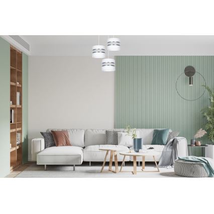 Κρεμαστό φωτιστικό οροφής CORAL 3xE27/60W/230V λευκό/ματ χρώμιο διάμετρος 45 cm