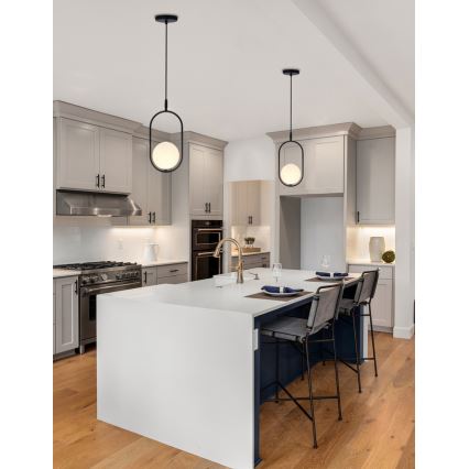 Κρεμαστό φωτιστικό οροφής CORDEL 1xG9/28W/230V μαύρο
