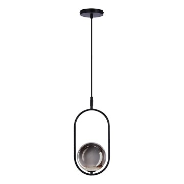 Κρεμαστό φωτιστικό οροφής CORDEL 1xG9/28W/230V μαύρο/φιμέ μαύρο
