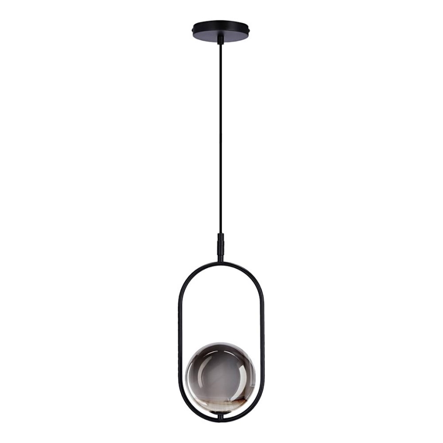 Κρεμαστό φωτιστικό οροφής CORDEL 1xG9/28W/230V μαύρο/φιμέ μαύρο