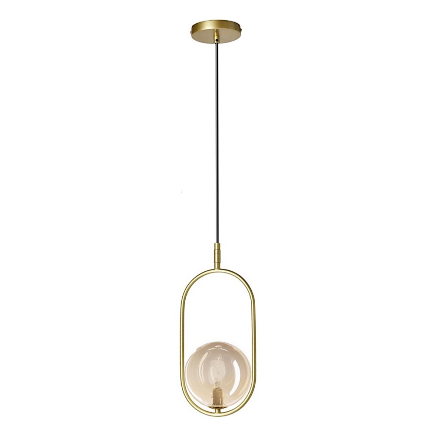 Κρεμαστό φωτιστικό οροφής CORDEL 1xG9/28W/230V ορείχαλκος/φιμέ μπεζ