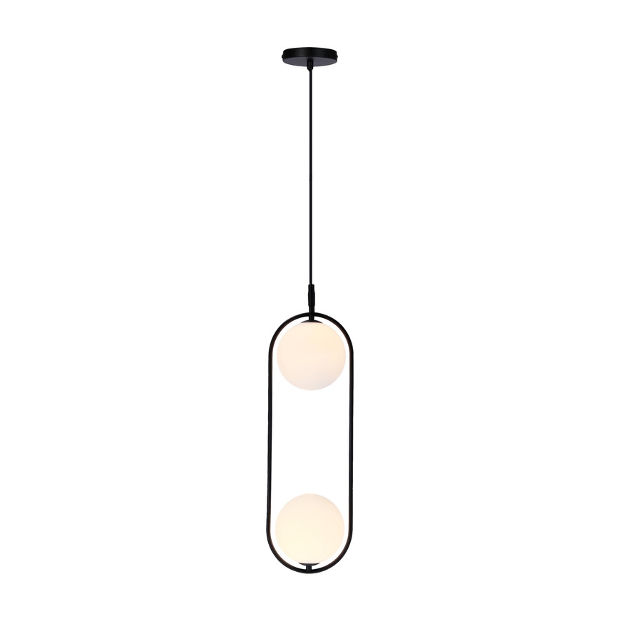 Κρεμαστό φωτιστικό οροφής CORDEL 2xG9/28W/230V μαύρο