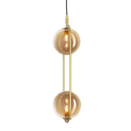 Κρεμαστό φωτιστικό οροφής CORDEL 2xG9/28W/230V ορείχαλκος/φιμέ μπεζ