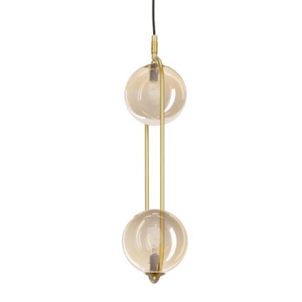 Κρεμαστό φωτιστικό οροφής CORDEL 2xG9/28W/230V ορείχαλκος/φιμέ μπεζ