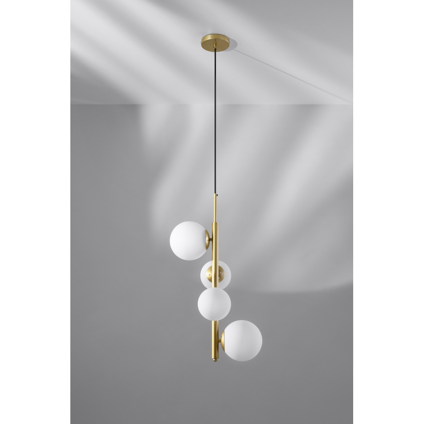 Κρεμαστό φωτιστικό οροφής CORDEL 4xG9/20W/230V χρυσαφί