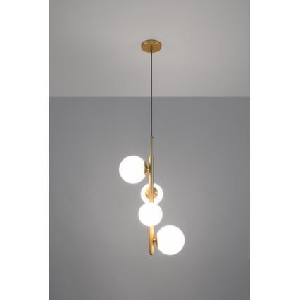 Κρεμαστό φωτιστικό οροφής CORDEL 4xG9/20W/230V χρυσαφί
