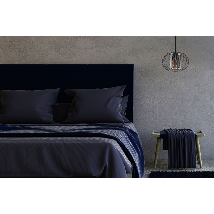 Κρεμαστό φωτιστικό οροφής  CORRINI 1xE27/60W/230V διάμετρος 25 cm μαύρο/γκρι