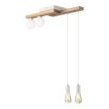 Κρεμαστό φωτιστικό οροφής  CORTINA 2xE27/15W/230V + 2xG9/5W/230V λευκό/δρυς