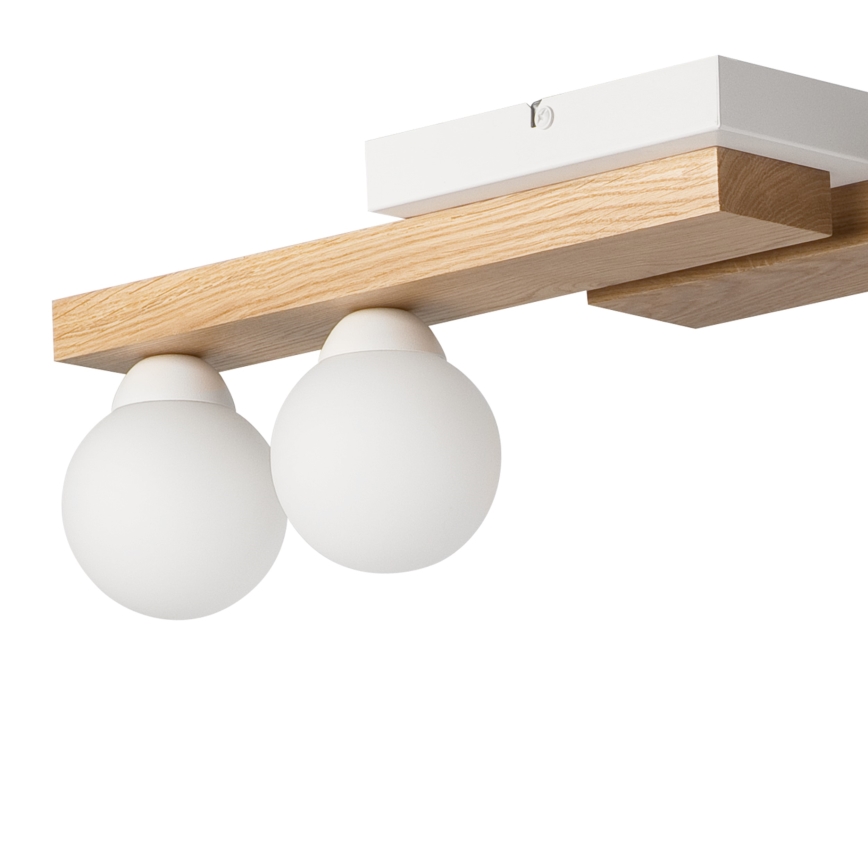 Κρεμαστό φωτιστικό οροφής  CORTINA 2xE27/15W/230V + 2xG9/5W/230V λευκό/δρυς