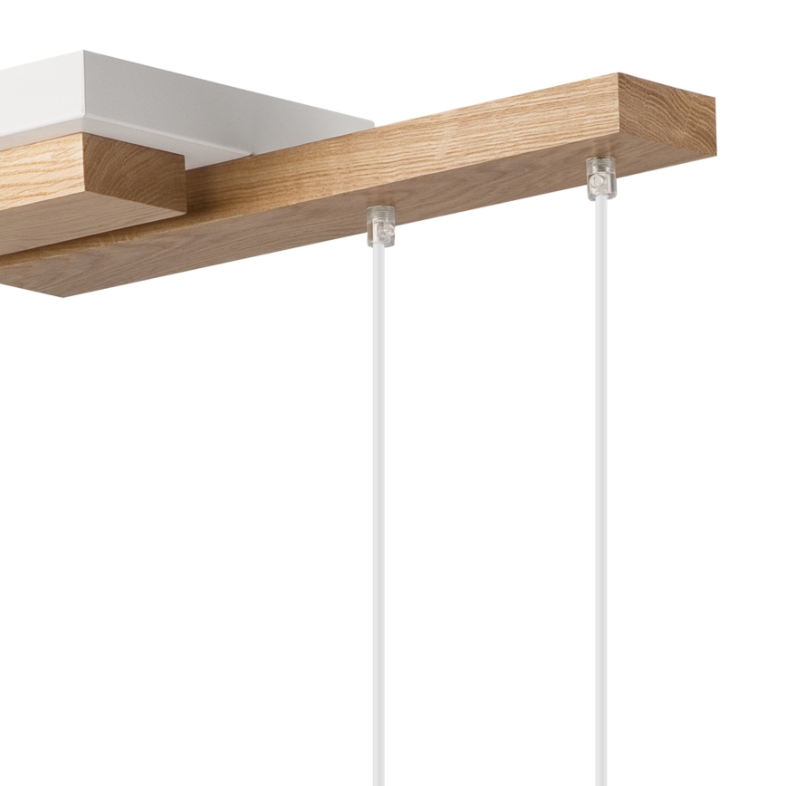 Κρεμαστό φωτιστικό οροφής  CORTINA 2xE27/15W/230V + 2xG9/5W/230V λευκό/δρυς