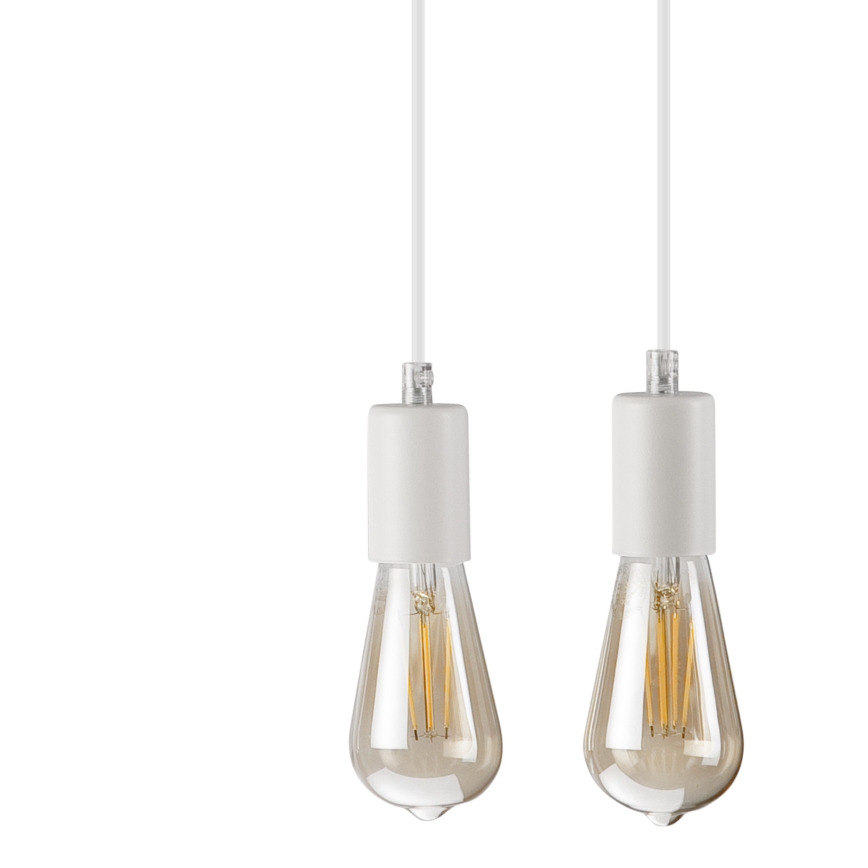 Κρεμαστό φωτιστικό οροφής  CORTINA 2xE27/15W/230V + 2xG9/5W/230V λευκό/δρυς