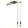 Κρεμαστό φωτιστικό οροφής  CORTINA 2xE27/15W/230V + 2xG9/5W/230V μαύρο/δρυς