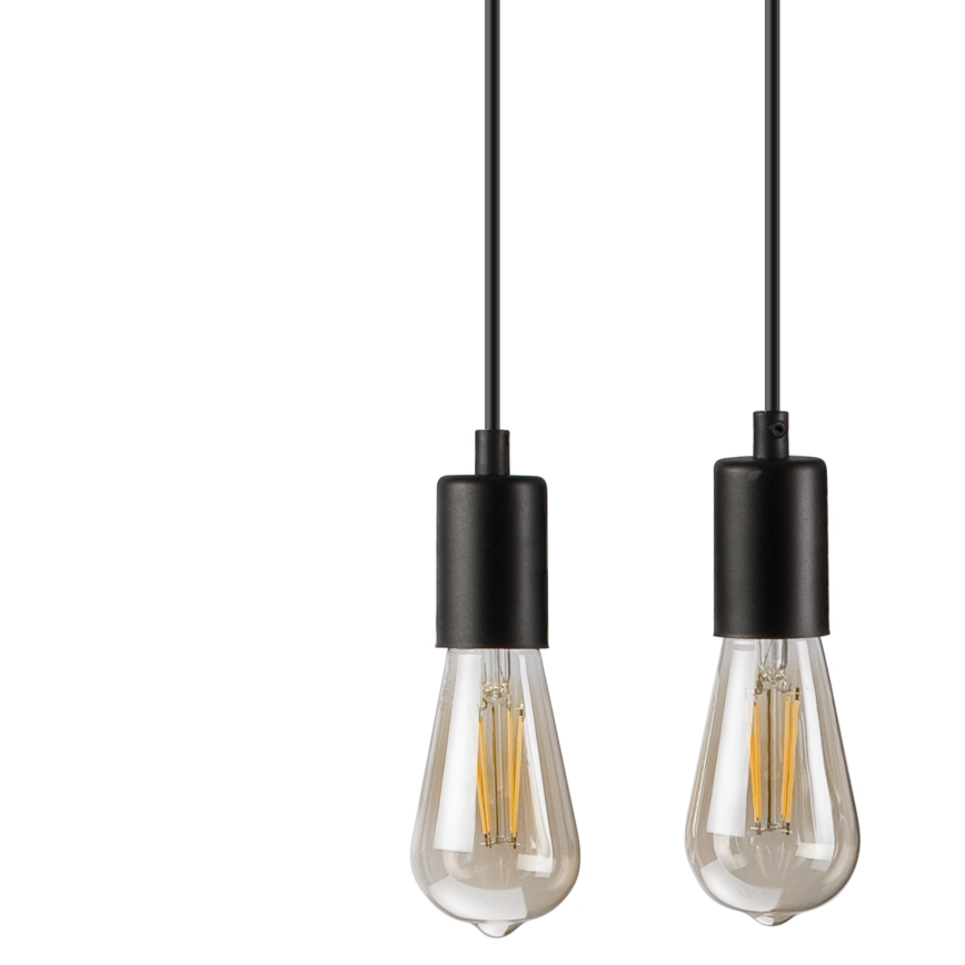 Κρεμαστό φωτιστικό οροφής  CORTINA 2xE27/15W/230V + 2xG9/5W/230V μαύρο/δρυς