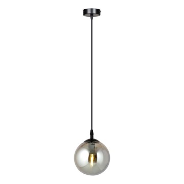 Κρεμαστό φωτιστικό οροφής COSMO 1xE14/10W/230V διάμετρος 14 cm μαύρο/γκρι